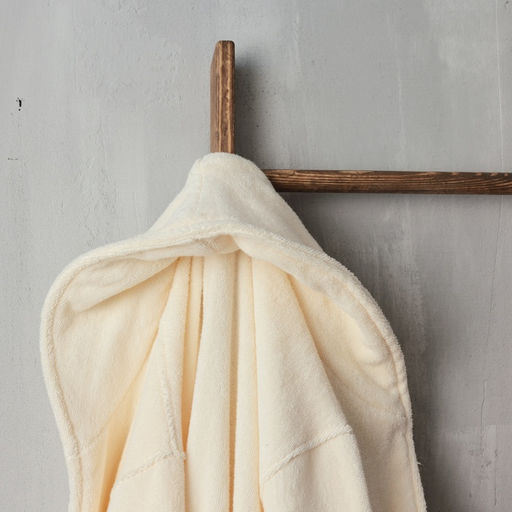 Халат махровый мужской SL HOME: Basic «Айвори», размер M, хлопок 100%, молочный