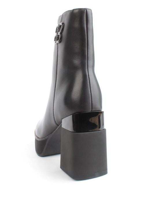 04-M3-H271 BLACK Ботильоны зимние женские (натуральная кожа, натуральный мех)