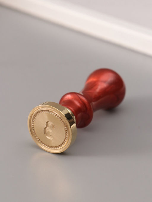 Печать для сургуча с пластиковой ручкой «Классика цифра 3», 2.5×2.5×6.3 см