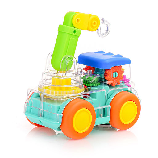 Машина "Автокран" на батарейках, в коробке