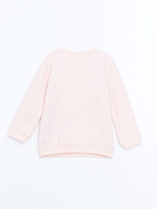 Bisiklet Yaka Uzun Kollu Bask?l? K?z Bebek Sweatshirt ve E?ofman 2li Tak?m - Waikiki фото 3