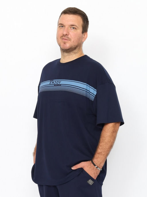 CRB wear/CWLM 60325-41 Футболка мужская,темно-синий/Ex.Cherubino  фото 3