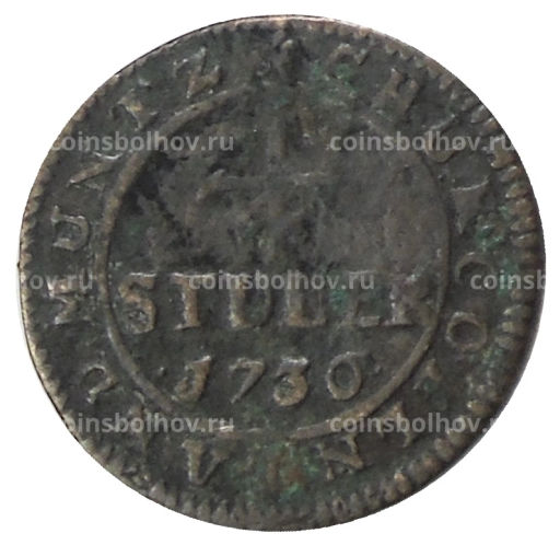 1/4 стубера 1730 года Германские государства -Юлих-Берг