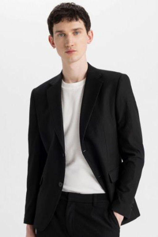 Modern Fit Dugmel? Astarl? Blazer Ceket