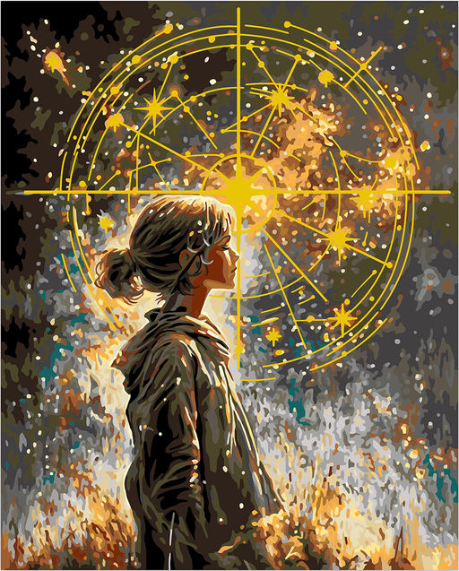 ФРЕЯ PNB/PLDD-330 Набор для раскрашивания по номерам ( со светодиодами ) 50 х 40 см Знаки судьбы