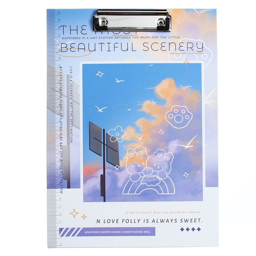 Планшет с прижимом формат А4 картон Природа, МИКС - Calligrata фото 4