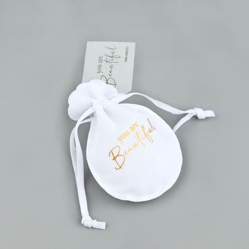 Цена за 5 шт. Мешочек подарочный замшевый Ты прекрасна, тиснение, 9?12 см  1.5 см