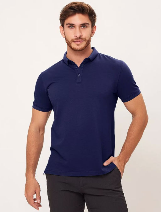 KM1764 Футболка-поло ТМ_СИНИЙ