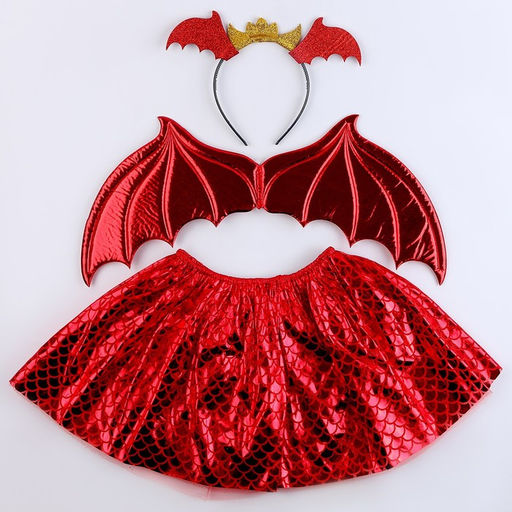 Карнавальный набор «Королева драконов»: крылья, юбка, ободок, красный