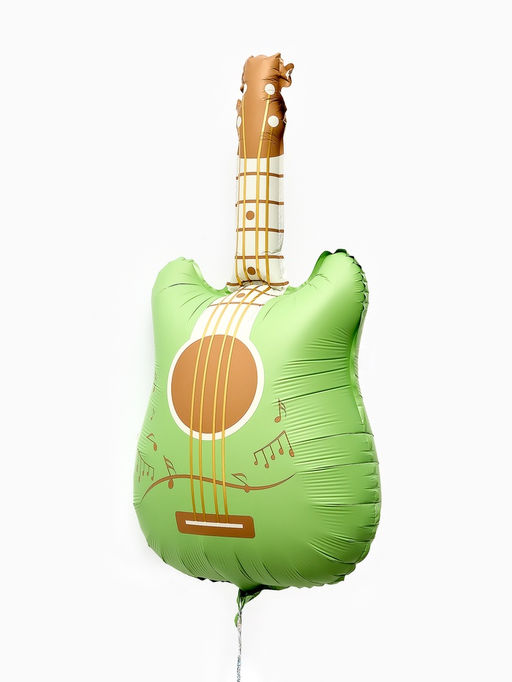 Цена за 3 шт. Воздушный шар фольгированный 35" «Зелёная гитара»
