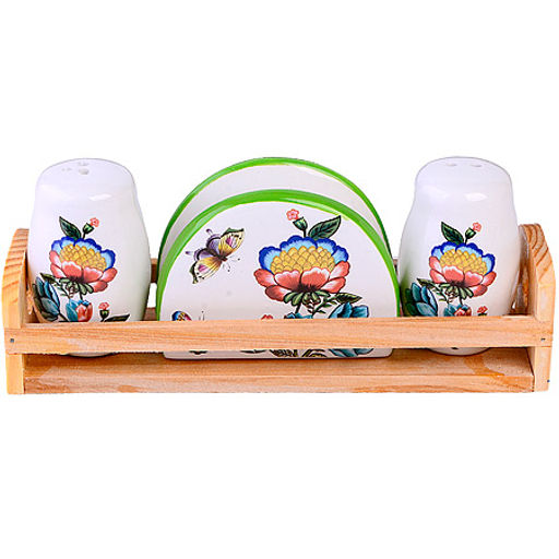 30797 Набор для специй 4 пр Летний букет доломит LR (х36) - Mayer&boch фото 2