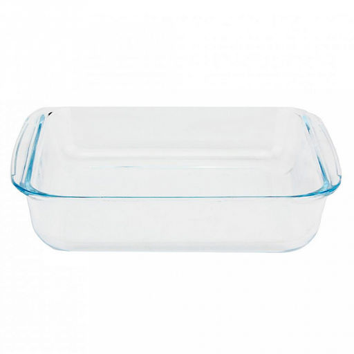 Форма стеклянная для запекания "Kelli" 1,8л, прямоугольная, 25х22х5см, жаропрочное стекло (Китай) Можно мыть в посудомоечной машине