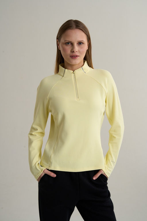 Лонгслив half-zip утепленный Желтый ANTA RUNNING LS Tee