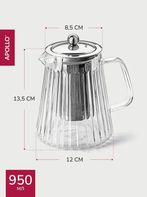 Чайник APOLLO Costolette 950 мл  фото 2