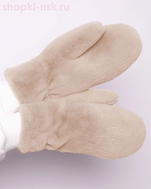 Lux Варежки женские флис экомех норка