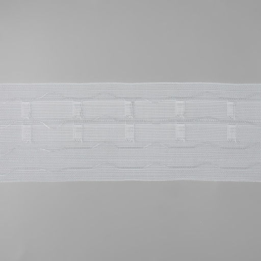 Шторная лента, органза, 8.5 см, 25±1 м, прозрачная