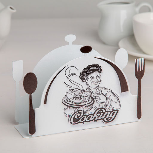Салфетница Сooking, 15×4,2×10,3 см, цвет белый