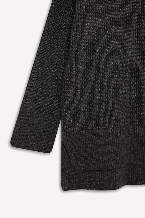 Базовый трикотажный свитер стандартного кроя с воротником-туникой - Defacto фото 2