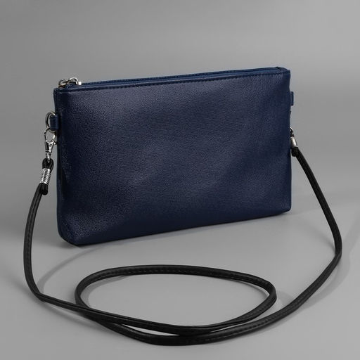 Ручка-шнурок для сумки, с карабинами, 120×0.6 см, чёрная