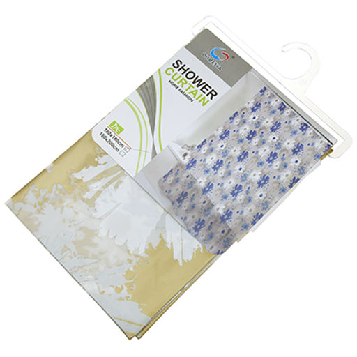 Штора для ванной EVA 180х180см "Ромашки" с кольцами, в блистере (Китай)