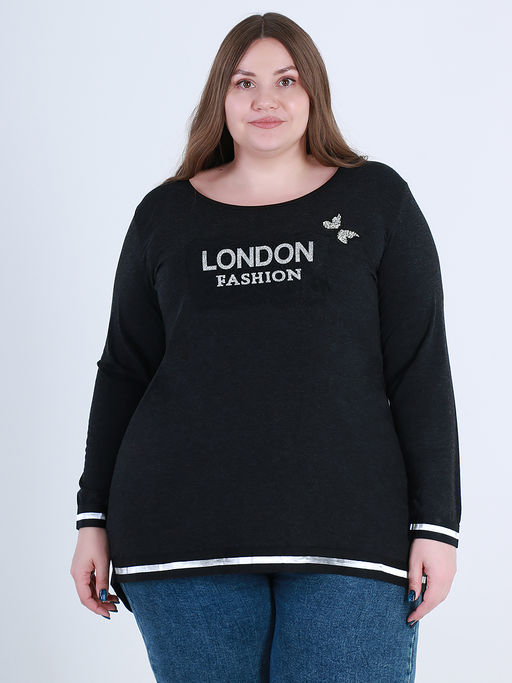 Туника трикотажная серая длинная - Almond фото 3