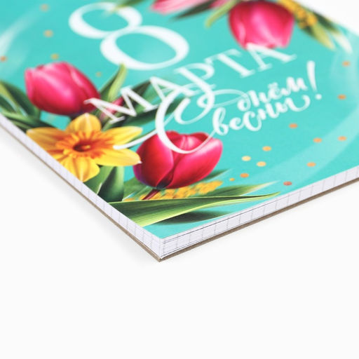 Цена за 2 шт. Блокнот А5 на гребне 40 листов «8 Марта»