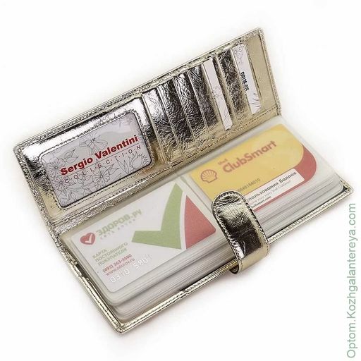 Женская кожаная визитница Sergio Valentini СВ 8139-075  фото 6