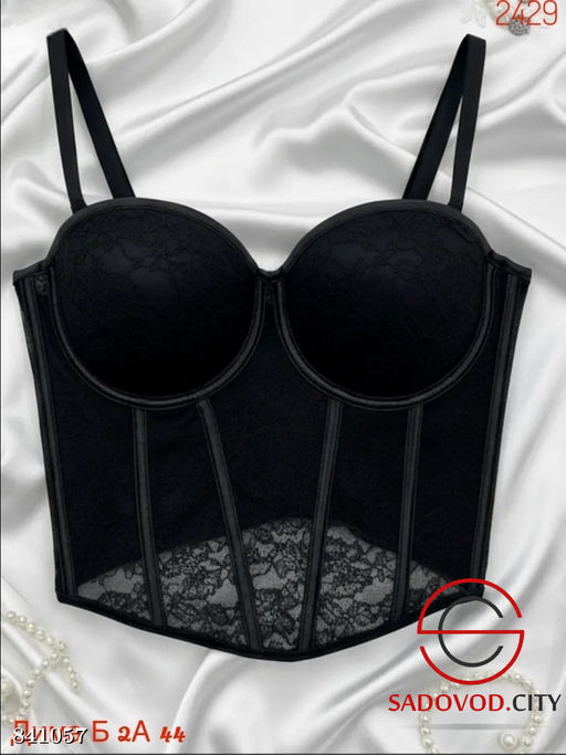 Вечерний топ корсет кружевной с чашками под пиджак