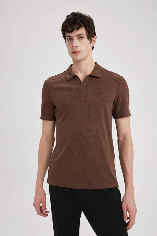 Modern Fit Basic Duz K?sa Kollu Polo Tisort - Defacto фото 2