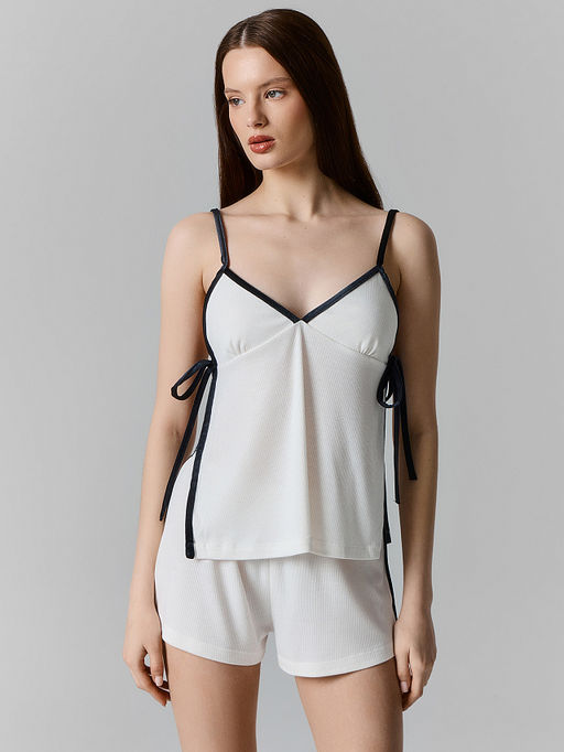 Комплект домашний женский с велюровыми завязками по бокам - Mark formelle фото 3