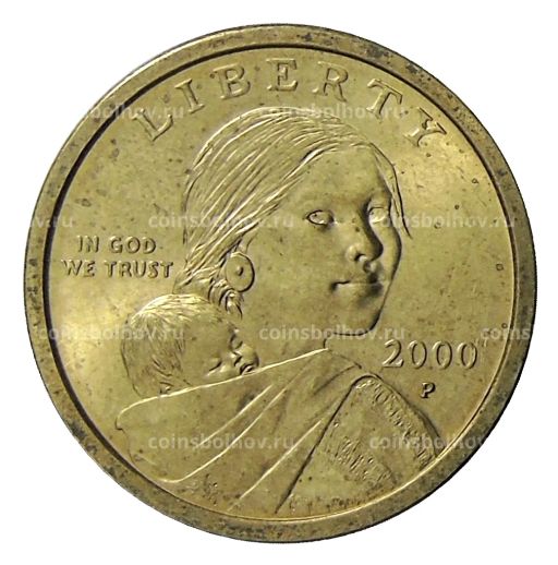 1 доллар 2000 года P США Сакагавея  Парящий Орел