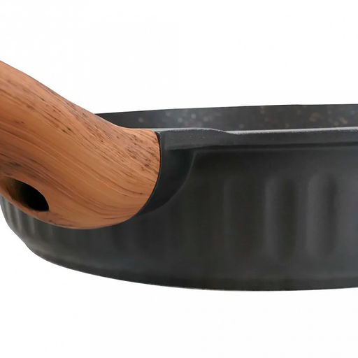 Сковорода с тефлоновым покрытием д22см "Stella", h5,2см, s0,32см, дно д20см, s0,4см, ручка из термостойкого пластика, стеклянная крышка, ristretto (Россия)