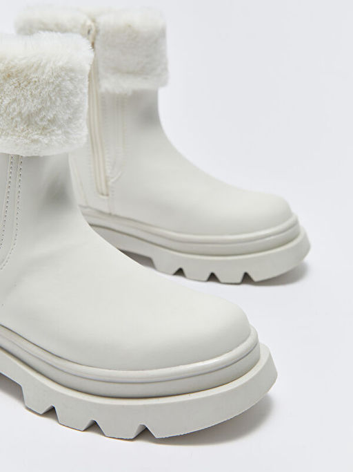 Deri G?r?n?ml? Fermuarl? Bilek Boy K?z ?ocuk Bot - Waikiki фото 3