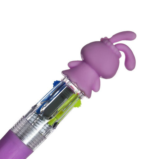 Цена за 36 шт. Ручка - прикол шариковая Зайка 4-цветная-МИНИ, МИКС - Calligrata фото 5