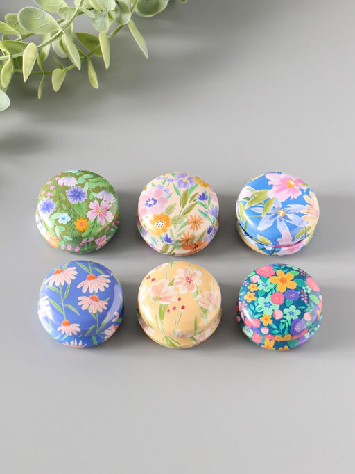 Набор шкатулок для украшений «Полевые цветы», 12 шт., мини, металл, круглая, 4×4×2 см