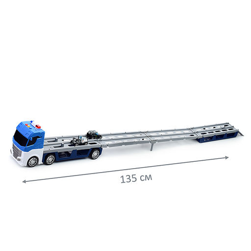 Машина "Трейлер-катапульта" в коробке (синий)