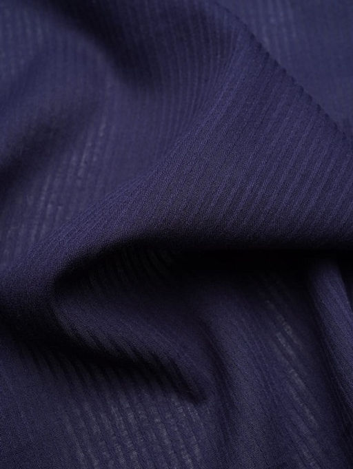 Фактурный хлопок Полоски цв.Чернильно-синий, ш.1.48м, батист, хлопок-100%, 60гр/м.кв - Купава фото 5