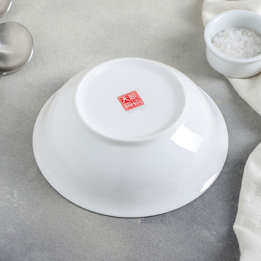 Тарелка фарфоровая суповая Аврора, 600 мл, d=18 см, цвет белый - Simaland фото 3