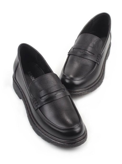 03-DCO59-5 BLACK Лоферы женские (натуральная кожа)