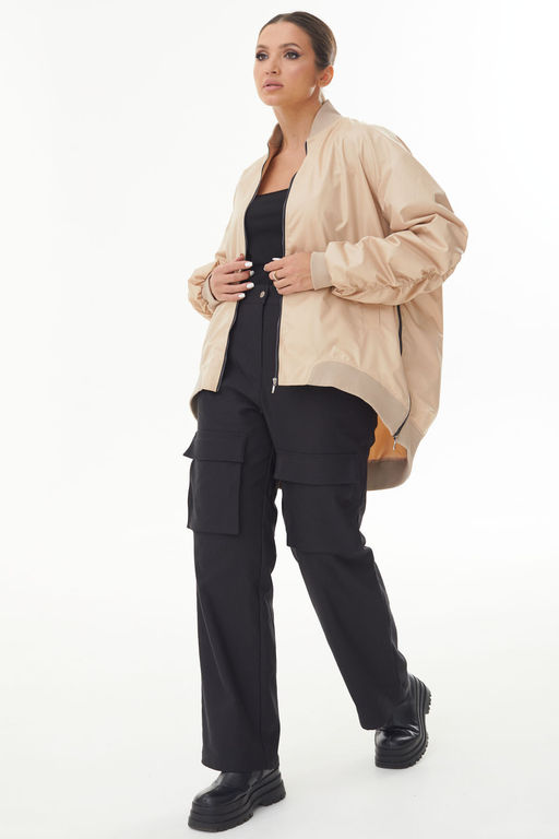 Бомбер AURA 7027-176 бежевый  фото 3