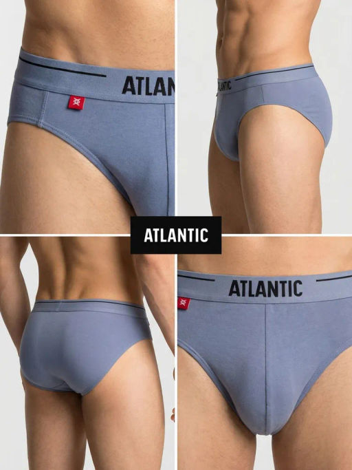 ATLANTIC 5SMP-004 Трусы спорт Solid - набор (5 шт.) графитовый + голубой + деним + индиго + темно-зеленый  фото 11