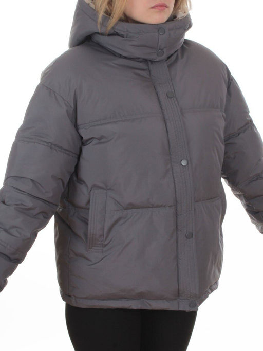 S24-292 GRAY Куртка зимняя женская (150 гр. холлофайбер)