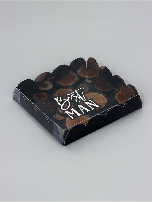 Цена за 5 шт. Коробка для печенья, «Мужчине», 15×15×3 см