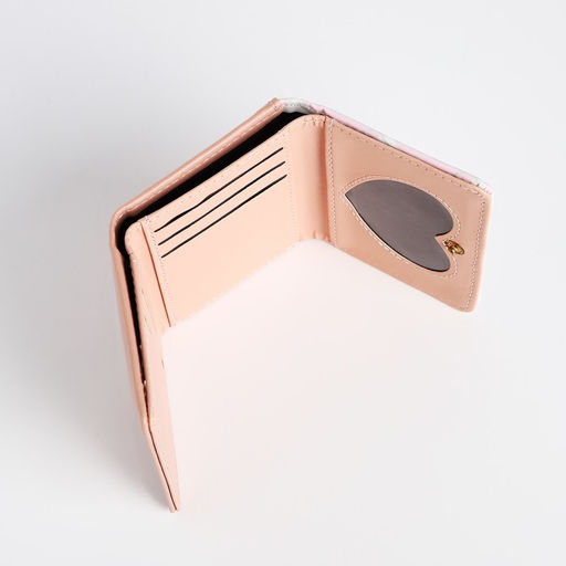 Кошелёк «Ромбы» маленький, на кнопке, розовый