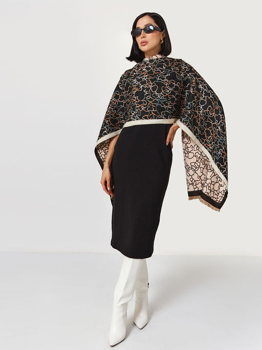 в составе ШЕРСТЬ и КАШЕМИР Большой, мягкий, теплый двусторонний палантин - Tantino фото 4