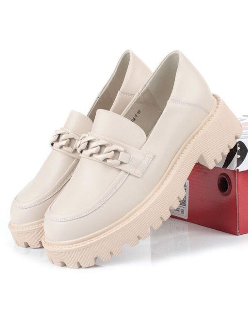 03-5926-2 BEIGE Лоферы женские (натуральная кожа)