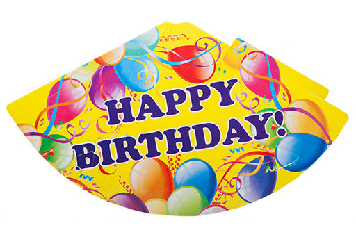 Колпачки "С днём рождения" (ПОШТУЧНО) (Задира)