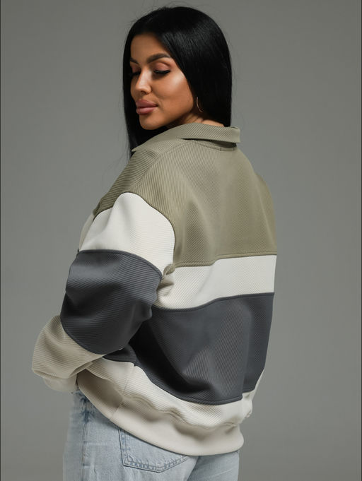 Тринити свитшот женский (оливковый)