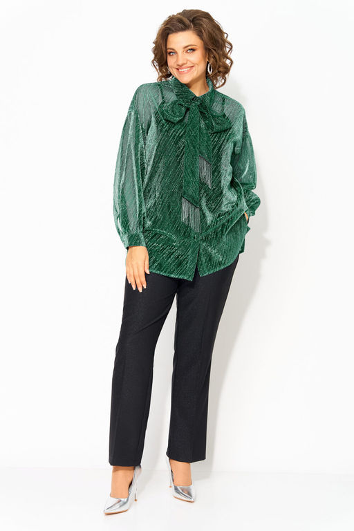 Костюм Liliana 1496БрПн изумрудный/черный