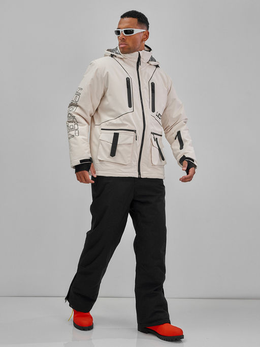 Горнолыжный костюм мужской зимний белого цвета 394Bl - Leifensh фото 20